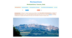 Desktop Screenshot of montepulciano.net